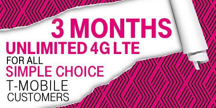 JohnLegere's tweet photo. .@TMobile is gifting all SimpleChoice postpaid customers w/ 3 MONTHS UNLIMITED LTE data!! #BOOM! #UncarrierUnwrapped https://t.co/j7OHjASLda
