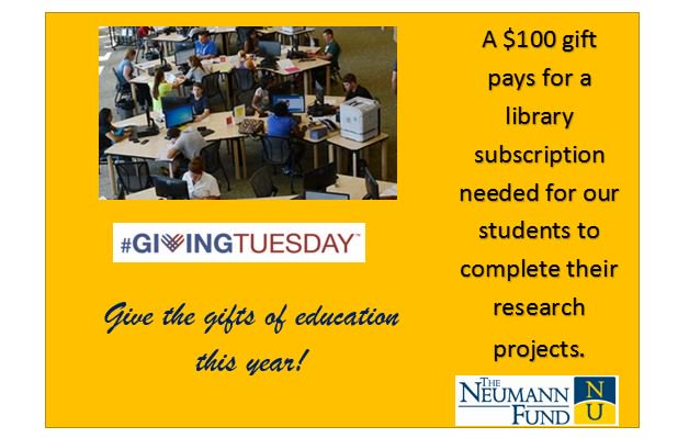 neumannalum's tweet image. Make a difference today for #givingtuesday: alumni.neumann.edu/donate