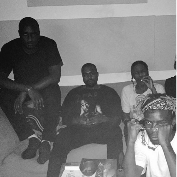 THENEWRAPTIMES's tweet photo. Kanye West, Virgil Abloh, A$AP Rocky, Ian Connor. Another Rocky x Ye collab coming soon? https://t.co/7DlXKH78yK