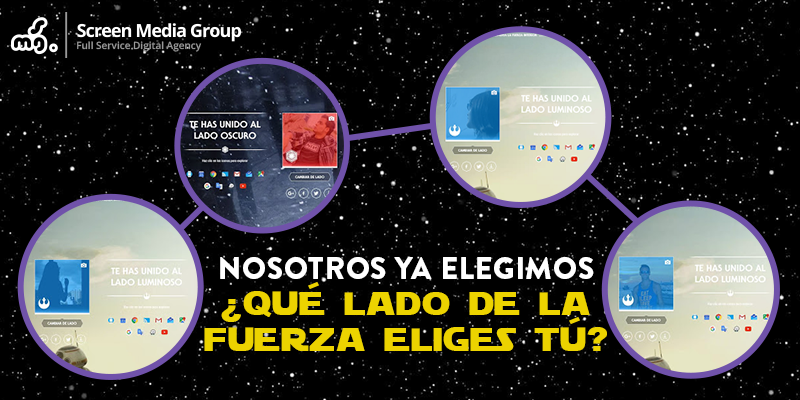 smginteractivo's tweet photo. Google realiza campaña por el estreno del Episodio VII de #StarWars https://t.co/QVnBjTgXhR #ChooseYourSide #SMG https://t.co/8L6c29F34m