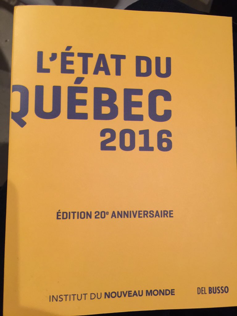 CrystelleCrepea's tweet photo. @Chatelaine_Qc signe un des articles de la 20e édition de L'état du Qc, lancé ce soir. #EDQ2016 https://t.co/xHIu9ZPMOc