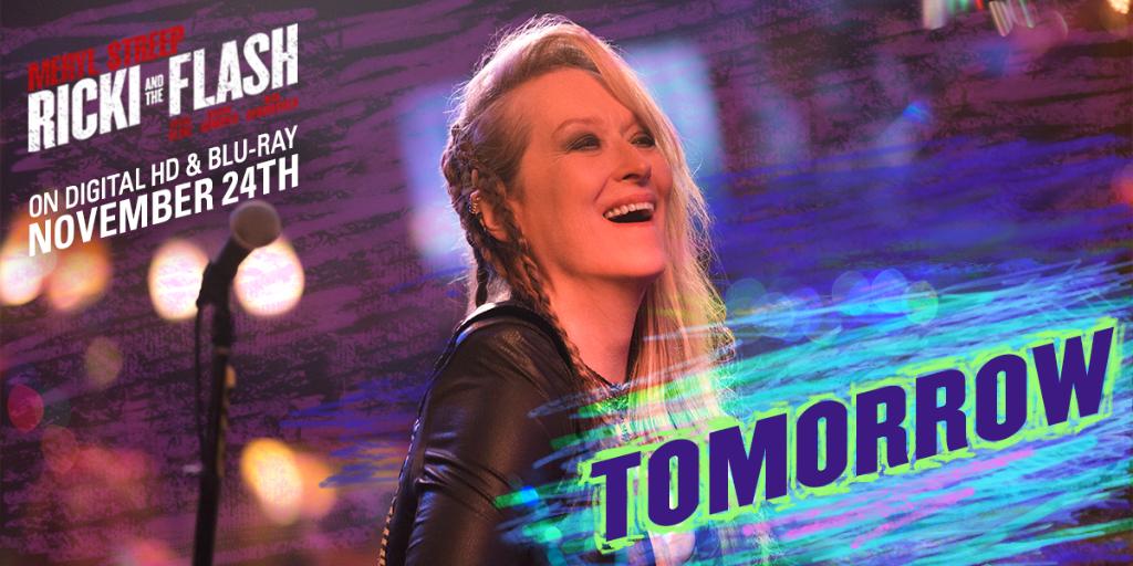 RickiMovie's tweet photo. Start a new tradition, and celebrate #ThanksgivingWithRicki. Out TOMORROW! #RickiandTheFlash https://t.co/NiwG2fqpXE https://t.co/gzncg8Vt2k