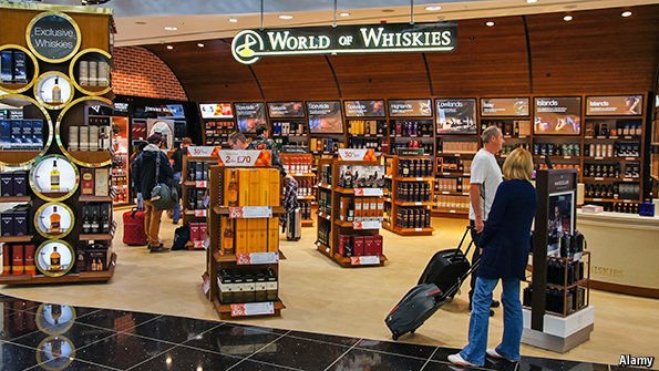 TheEconomist's tweet photo. Travellers who buy duty-free spirits are a boring lot https://t.co/Kp7jPcSigS https://t.co/yLsLualYoE