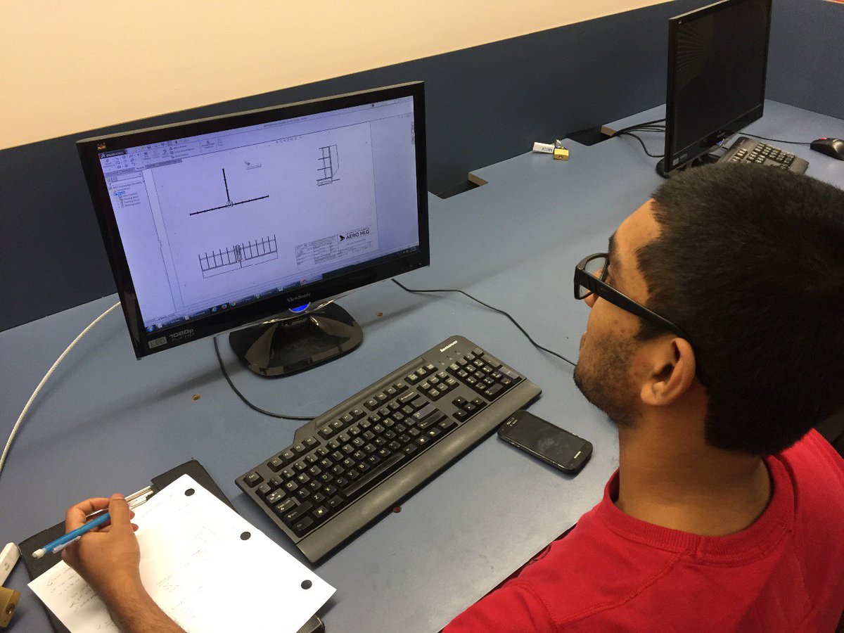 aerohlg's tweet photo. Empennage working hard to finish drawings for internal design review #idr #engineering #solidworks https://t.co/c1z2S6Kwwa