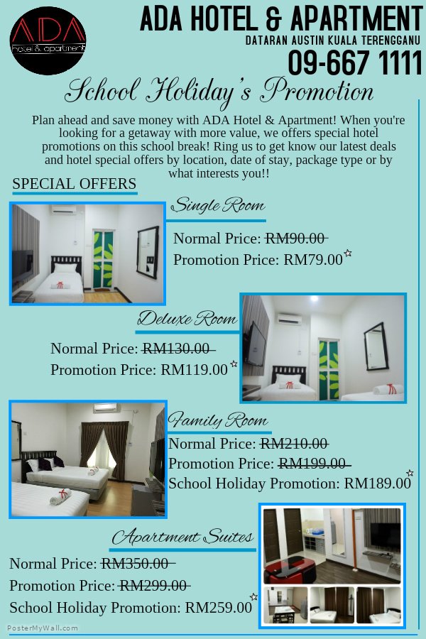 Ada Hotel Apartment On Twitter Year End School Holiday Promotion Come And Enjoy Your Holiday With Us We Have A Good Price And Place To Stay Https T Co Tl6mlybel1