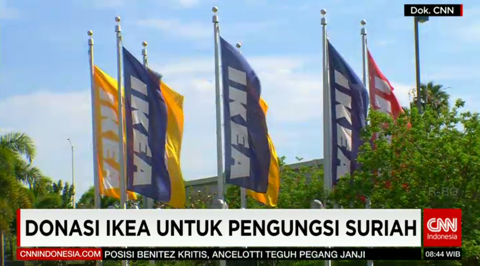 CNNIDWorldNow's tweet photo. IKEA mendonasikan sekitar US$ 1 kepada UNHCR untuk setiap produk LED yang dijual. Donasi ini untuk pengungsi Suriah https://t.co/dbZkYnsrr0