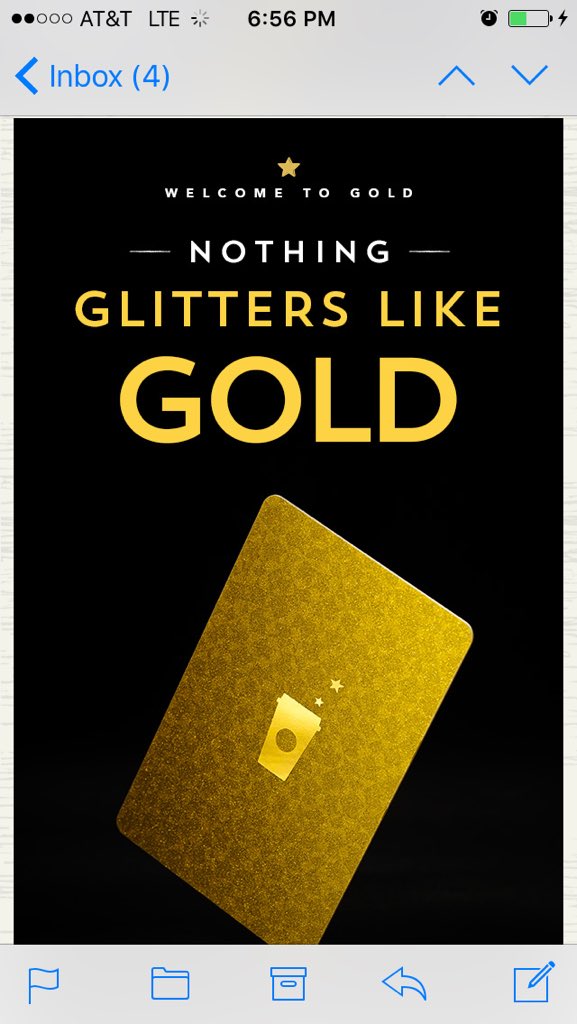 JessTweets's tweet photo. Got that @Starbucks Gold Status! #CaffinateWithConfidence #CoffeePays #LifeGoals ⭐️⭐️⭐️⭐️ https://t.co/QOsPHNF7Py