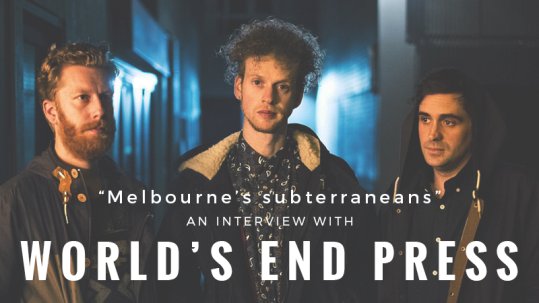 RipeMusic's tweet photo. "Melbourne's subterraneans" - an interview with @worldsendpress,
📝 @alanascully.

LINK: https://t.co/Bq9BcvFn52 https://t.co/3AkcY81Lmd