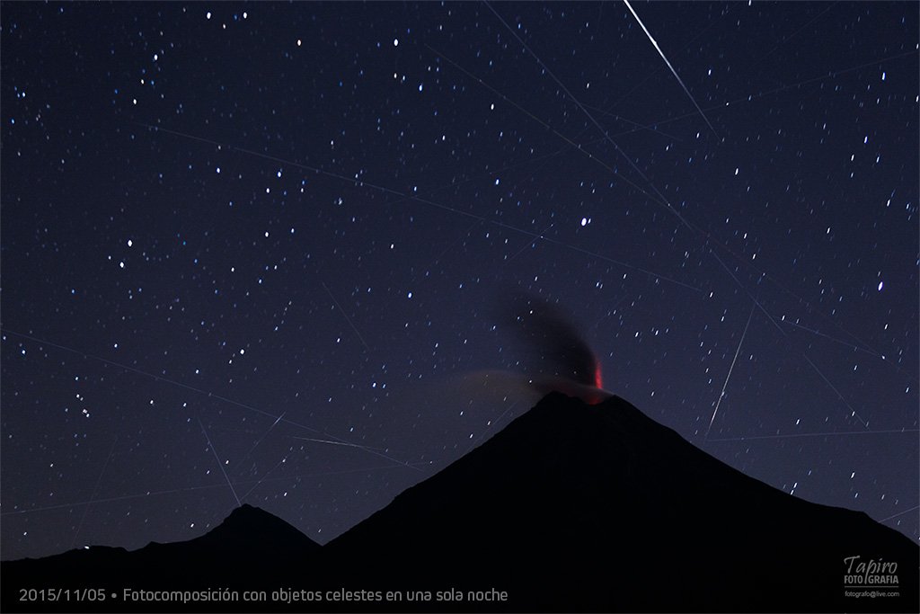 tapirofoto's tweet photo. Asombroso ¿Cuántos objetos surcan el cielo sin darnos cuenta? Vista al NE, 5 de nov/2015, Colima https://t.co/pUpoFWJ84p