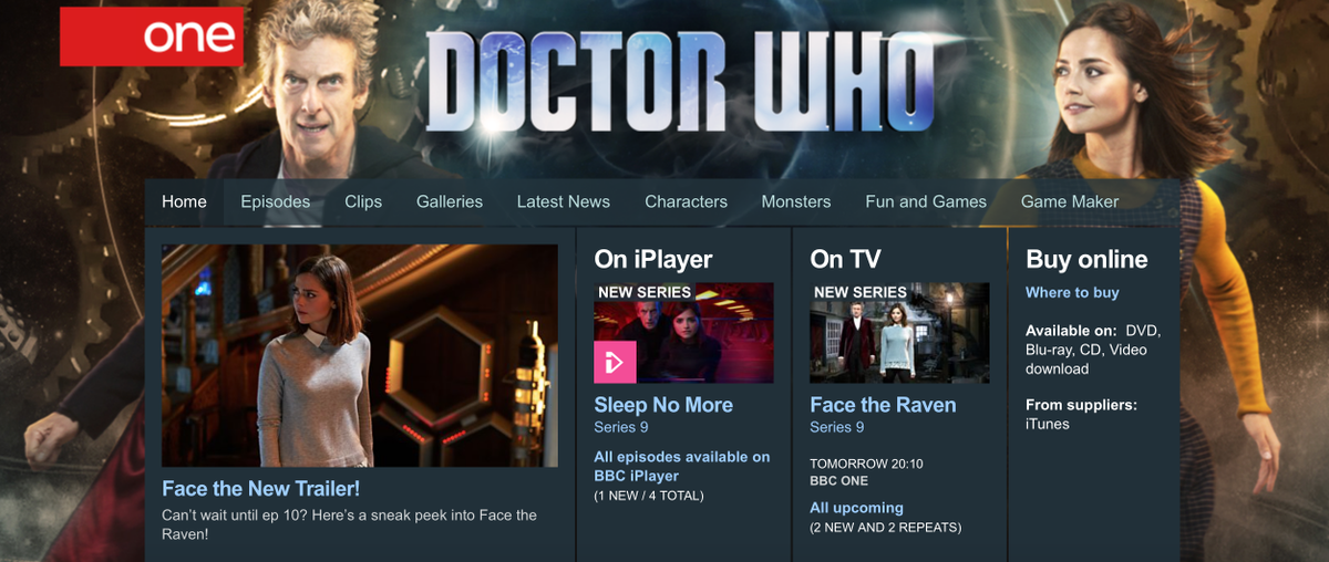 DWFilming's tweet image. The official Doctor Who website before and after Saturday. @bbcdoctorwho #DoctorWho
