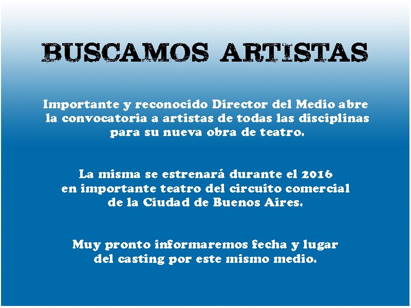 LosCerdosOK's tweet photo. #Atencion #actores #bailarines #cantantes #musicos y #artistas de #Argentina 
Se viene la #Convocatoria del año! https://t.co/NZj3FUAmVO