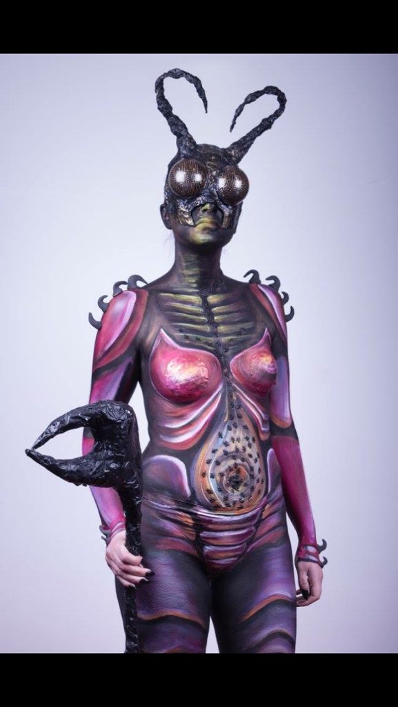 MillettVerity's tweet photo. The ant queen, artist Bobbi bicker. Photographer Paul Jones. The prosthetics event, Birmingham 21st Nov 2015 xvx https://t.co/XkrHKefdXa