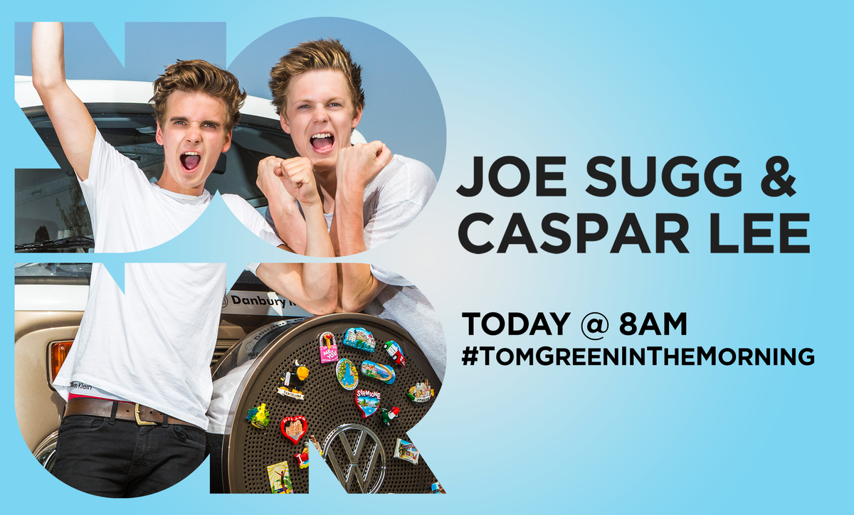 thisistomgreen's tweet photo. THIS IS HAPPENING @Joe_Sugg &amp; @Caspar_Lee #TomGreenInTheMorning https://t.co/afUz6DyPM4