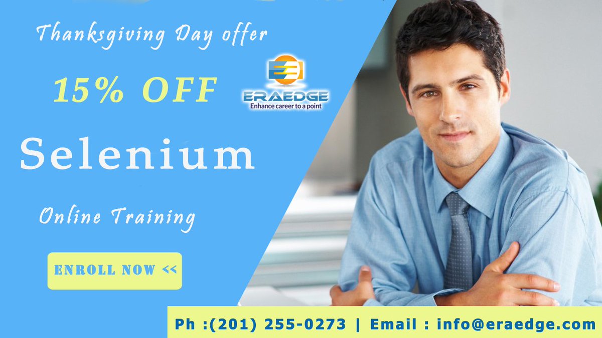 eraedge's tweet photo. #Thanksgiving Day Special #Offers @eraedge 
#Selenium #Online #Training 
https://t.co/HvDIgUbiHR https://t.co/8zOkLfYOiC
