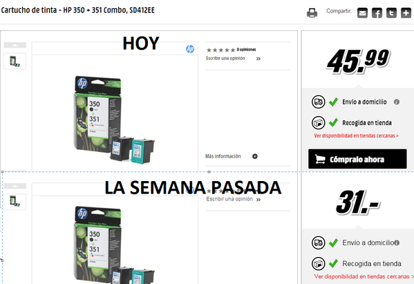 OtogamiCOM's tweet photo. ¡YO NO SOY TONTO! Ojo con los cambios de precios de @MediaMarkt_es antes del #BlackFriday... https://t.co/1NIbCP0myh https://t.co/bIgGsJXXEP