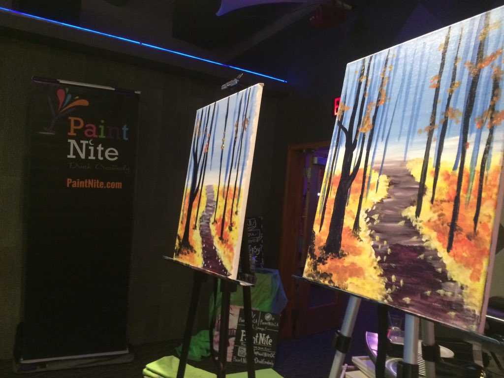 PaintNiteLA's tweet photo. Thank you @bowlmorlanes #Anaheim for a fun nite! #PaintNite #PaintNiteOC #DrinkingCreatively https://t.co/L7EvFRzrZZ