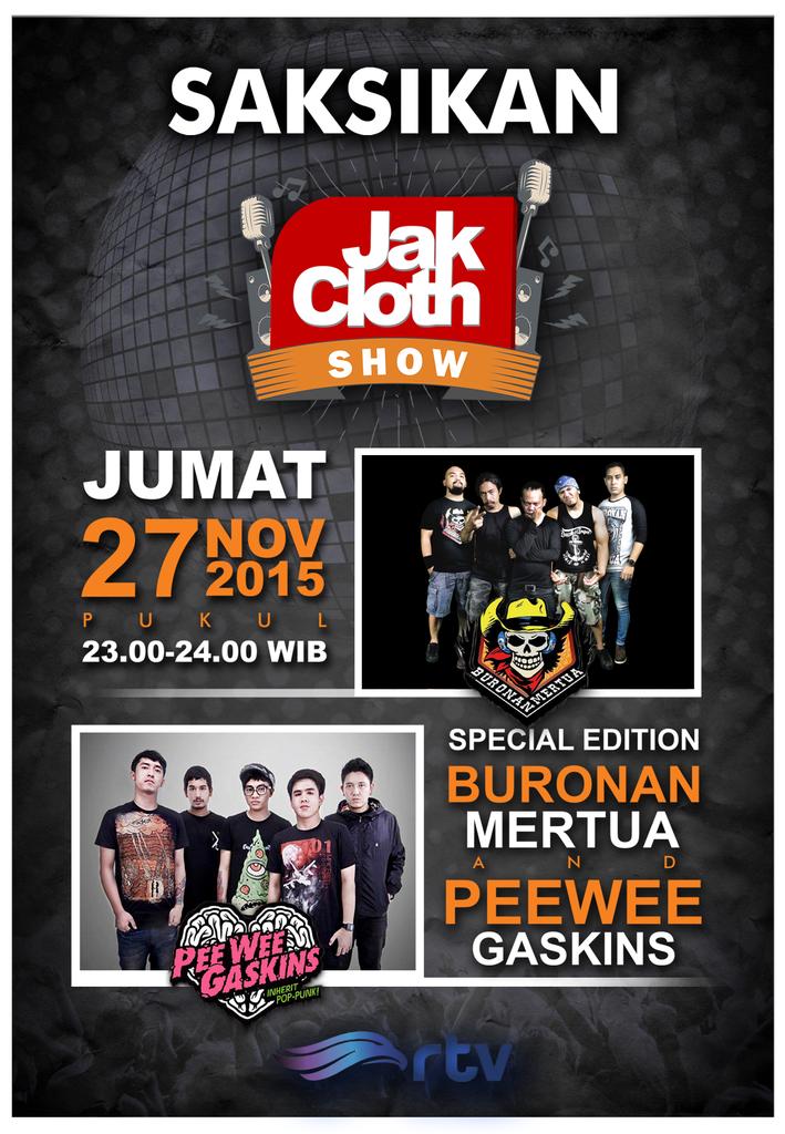 JUM'AT ini bakal ada <a href="/buronanmertua_/">BURONAN MERTUA</a> &amp; <a href="/PWGofficial/">Pee Wee Gaskins</a> di <a href="/langitRTV/">RTV</a> (23.00-24.00 Wib) share k'temen" kamu genks ;)