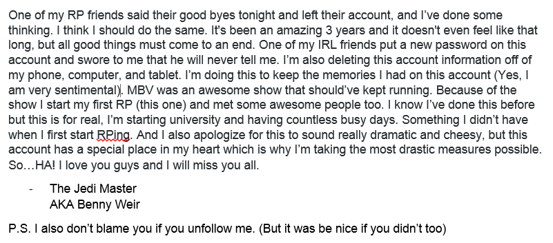 A Letter from the Author - Benny's Last Goodbye
