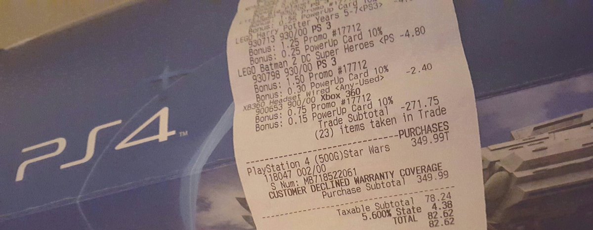 TheRealLynnZube's tweet photo. @GameStop #tradestash #Sweepstakes traded in $271 and got a ps4 battlefront https://t.co/YmNirph7dz