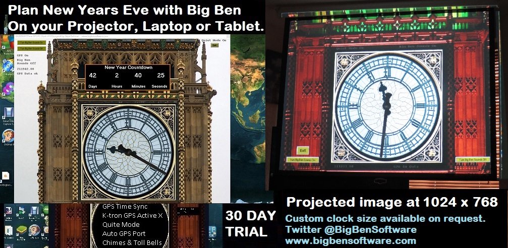 BigBenAtomic's tweet photo. New Years Eve. Plan early. Download BIGBENGPSTime for Windows. Let Big Ben bring in the New Year with your family https://t.co/8qMub2lzUQ