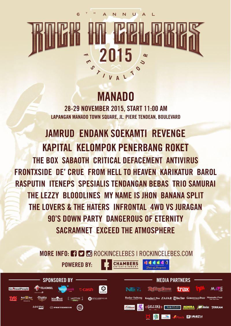 Kota terakhir #RICfest2015 #Manado, 28-29 Nov @ Lap. Manado Town Square, Jl. Piere Tendean. Free Entry!