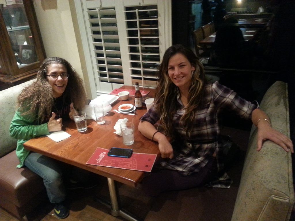SerenaSouthpaw's tweet photo. SUPER awesome to see @MieshaTate again after my fight &amp; she even bought dinner to celebrate my win! #fighterfriends https://t.co/gouTEWiScC