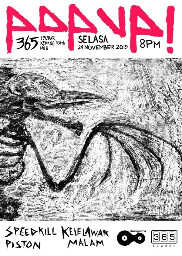 gigsplay's tweet photo. 24 Nov: Pop Up! Gigs by Demajors w/ @speedkill4 @kelelawarmalam @derupiston at 365 Eco Bar Kemang. Free! https://t.co/kcYSN3XYZV