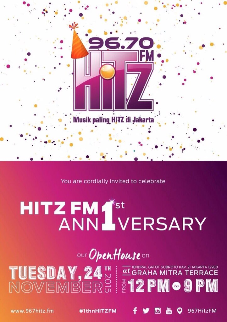 filoseros's tweet photo. #infofilos hari ini dtg yuk ke #1thnHITZFM , @ErosTjokro ikut seru"an disana loooh 🙌💪 @967HitzFM https://t.co/KSeQC0LU5I