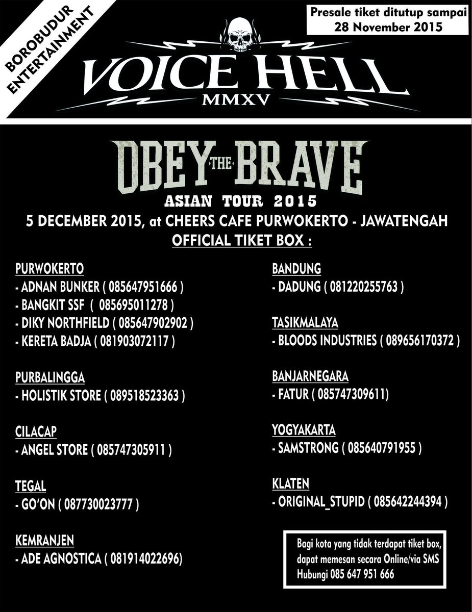 H-11 <a href="/VOICEHELLPWT/">VoiceHell Purwokerto</a> | 5 Desember 2015, di Cheers Cafe. Bersiap-siaplah! \m/