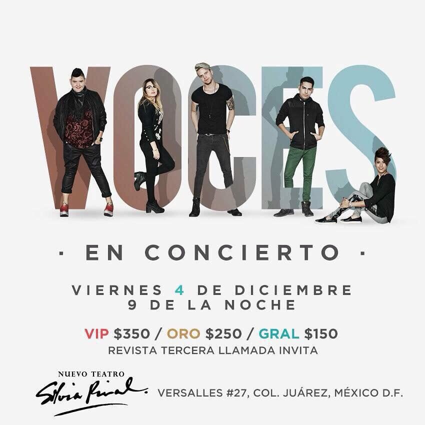 Ya quiero ir al concierto de #Voces <a href="/FrankDi_/">Frank Di</a> @KikeJMOfficial @iamjoemun <a href="/SarahGurrola/">SaraLaMaria</a> <a href="/IlianaBeilis/">Iliana Beilis</a> . ¡Vamos!