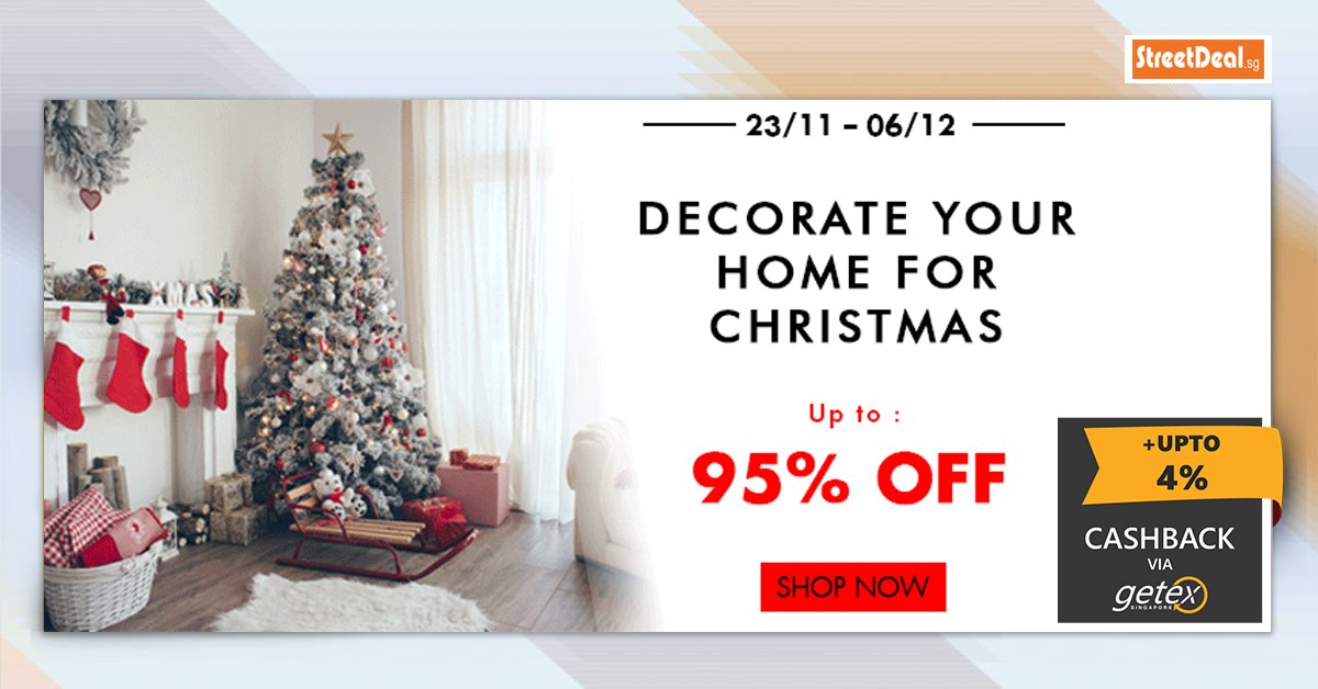 getexsg's tweet image. #Streetdeal's  Christmas Off Up to 95% and Get 4% #Cashback from Getex #Singapore. Shop Now bit.ly/1R2CDkA