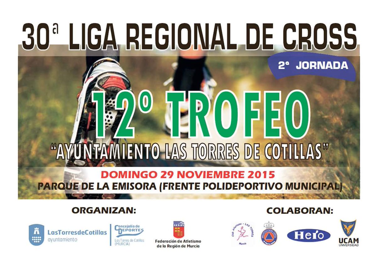 IgnacioSoriaf's tweet photo. Continua la liga de cross regional, este próximo Domingo 2° jornada en Las Torres de Cotillas. https://t.co/tTL2fi74A3