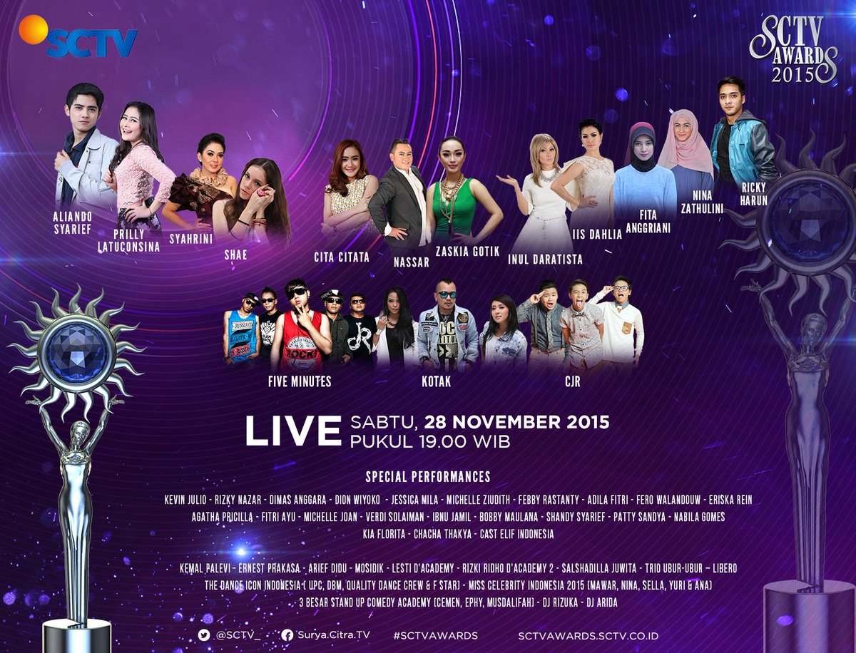 Nanti malam <a href="/Unlimited_PAZ/">Unlimited PAZ Crew</a> <a href="/dbm_dancer/">DBM CREW</a> <a href="/Quality_Dance/">Quality Dance Crew</a> &amp; <a href="/Fstar_DanceIcon/">Fstar dance</a> di SCTV Awards 2015.
#MenujuSCTVAwards