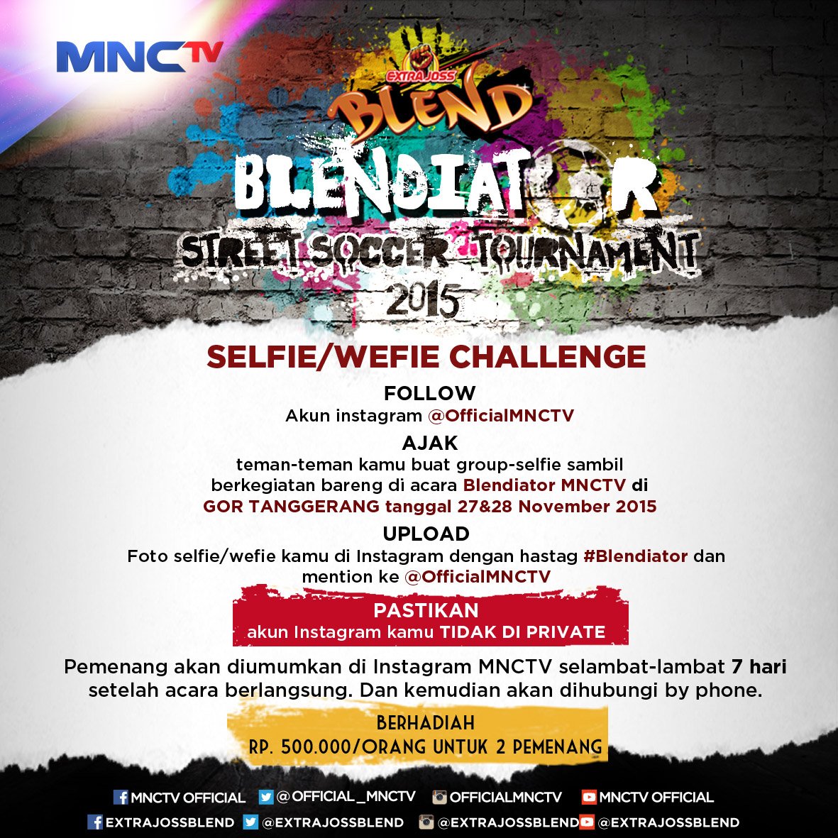 Official_MNCTV's tweet photo. Kamu suka selfia atau wefie? Yuk ikutan Selfie Competition di #Blendiator! TANGERANG tunjukkan gayamu! https://t.co/h5WwR4HJaz