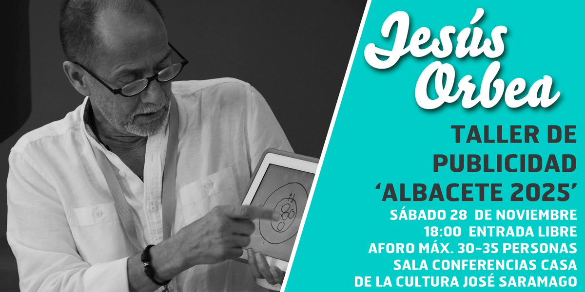 ABLAB_'s tweet photo. .@orbeamira impartirá el taller de generación de ideas 'Albacete 2025'. Más información: https://t.co/YaJLgcbYz6 https://t.co/7FH0MAuUDI