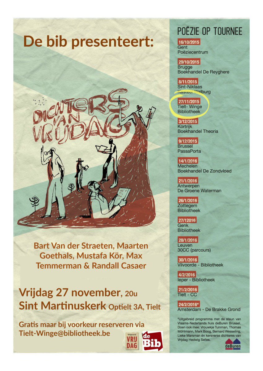 De bib presenteert: Dichters van Vrijdag bibtieltwinge.wordpress.com/2015/11/24/de-…