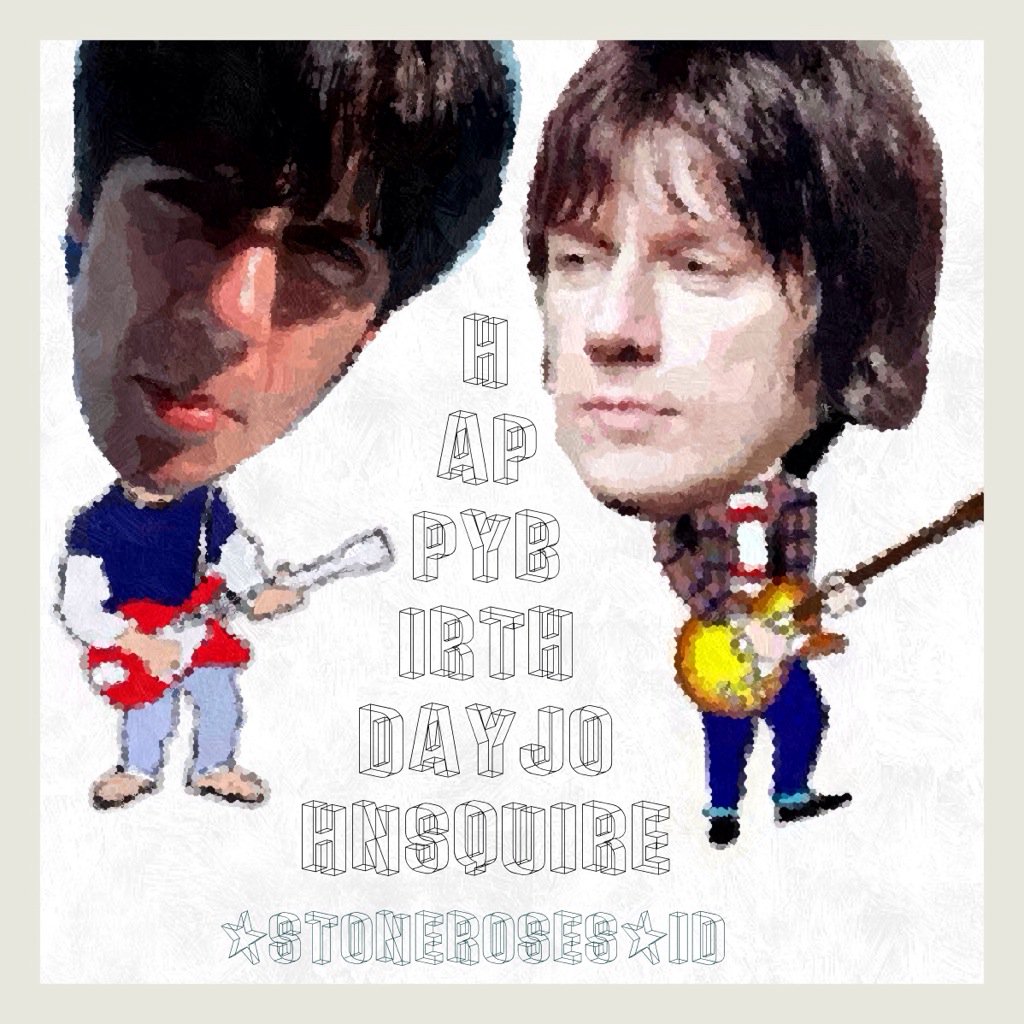 Took minty\s cool artwork & mish-mashed it into a Happy 53rd Bday John Squire card~

Long Live John Thomas Squire! 