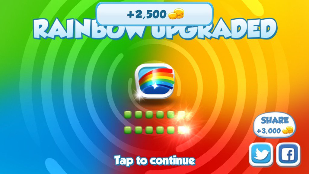 suka_dada's tweet photo. I upgraded RAINBOW powerup to level 12 in #SkylineSkaters https://t.co/t5pfixdyhg https://t.co/rvUK3kMVwe