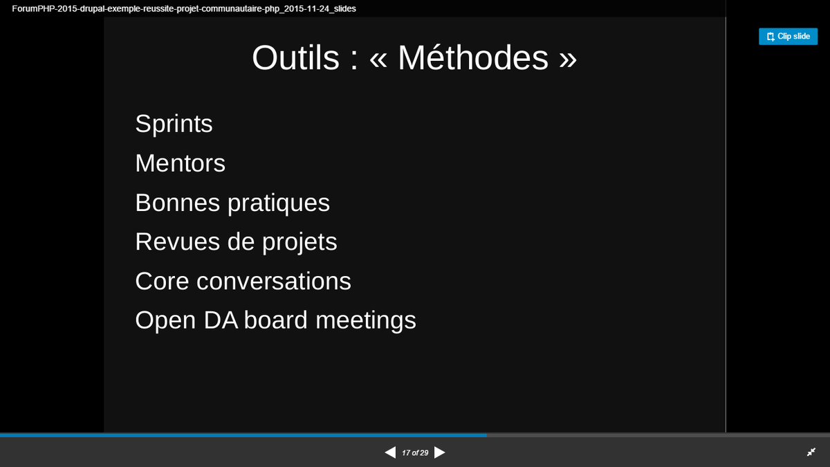 JBingold's tweet image. "Outil : site Drupal.org #intégrationcontinue #méthodes ?" #livetweet #forumphp " @chipway  #drupalfr