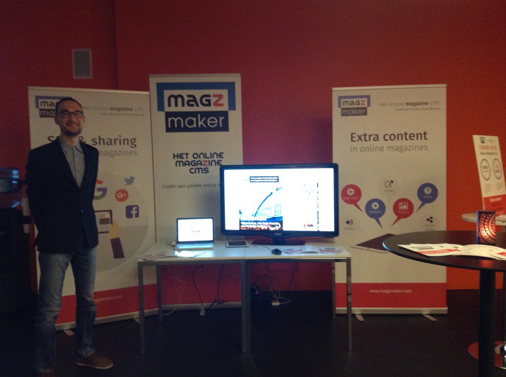 HermanvanOorsch's tweet photo. Kom straks bij de koffie langs bij #magzmaker om te zien hoe je zelf unieke online publicaties kunt maken #wcm15 https://t.co/epMrhhuDha