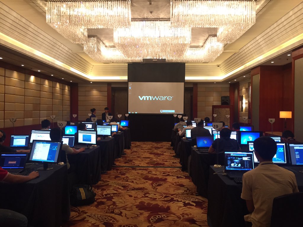 rommelalban's tweet photo. ready for the hands on lab #vForumPH https://t.co/SZ2IfyBa0J