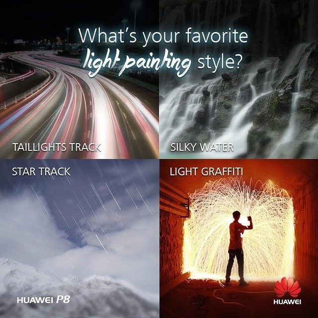 huaweimobileph's tweet photo. Did you know that there are four light painting functions in the #HuaweiP8? All the more reason to #CreateWithP8! https://t.co/9MdhZ3TaQA