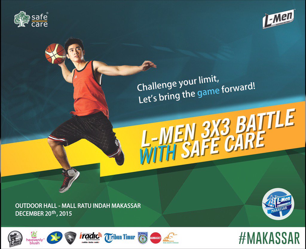 Prepare yourself! <a href="/LMen/">L-Men</a> 3x3 Battle with <a href="/SafeCare/">SafeCare</a> #Makassar
Get fit, be ready and feel the game!
<a href="/LMenMakassar/">L-Men Makassar</a>