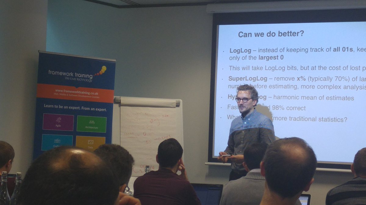 FrameworkTrain's tweet image. How much data can a LogLog log? Superfast logging with SuperLogLog &amp;amp; HyperLogLog #BDW15 @bigdataweek