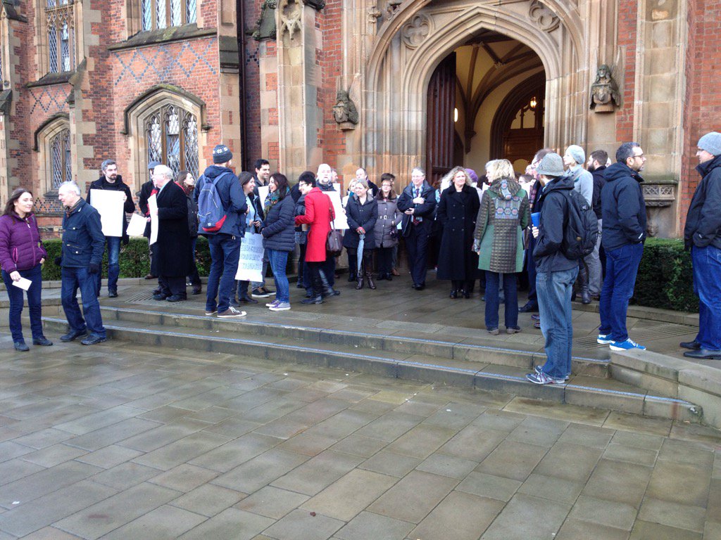 drjuliapaul's tweet photo. Academic staff @QueensUBelfast protest against imposition of new academic standards without consultation https://t.co/WvkhyZ8o5m