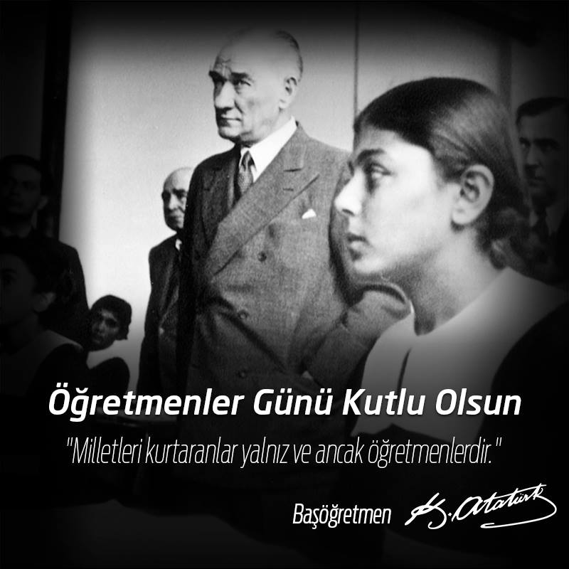 Tüm öğretmenlerin #24KasımÖğretmenlerGünü kutlu olsun.