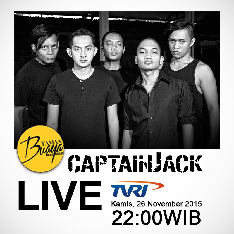 captainjackband's tweet photo. #LIVE Kamis, 26 Nov 2015 | Live at TVRI Nasional (Senayan Jakarta) | Jam 22:00 WIB #MonsterDay https://t.co/P9ziQjlHCX