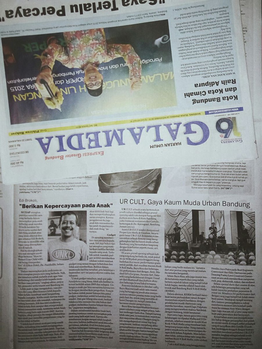 Proper_Live's tweet image. #URCULT, Gaya Kaum Muda Urban Bandung

#Vermontno10 

Thank you @galamedianews