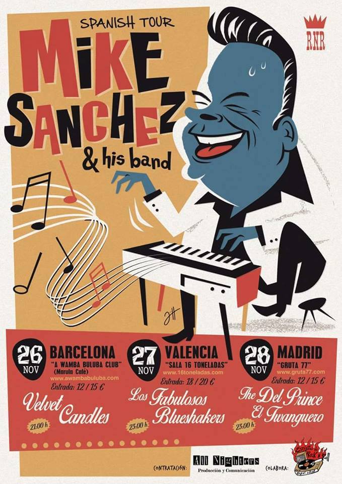 J 26 ☛ 21:30h. <a href="/A_Wamba_Buluba/">A Wamba Buluba Club</a> #MikeSanchez &amp; His Band (RnR Uk) + <a href="/velvetcandles/">VELVET CANDLES</a> (Doo Wop, Bcn) Entrada 12/15€ #BCN