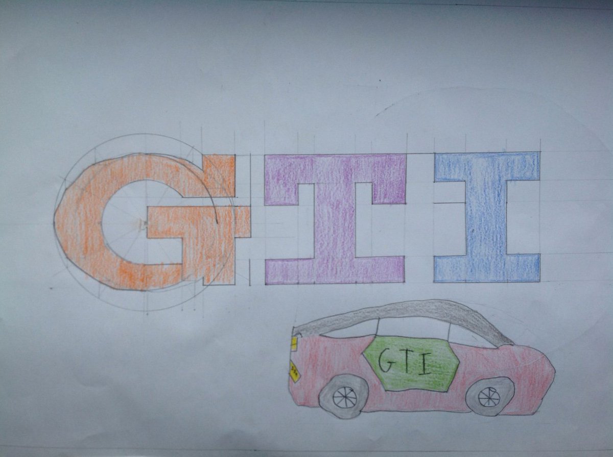 Sample of Some our second years drawing an ellipse as part of the Golf GTI Logo! Well done! @golf_gti <a href="/VolkswagenIE/">Volkswagen Ireland</a>